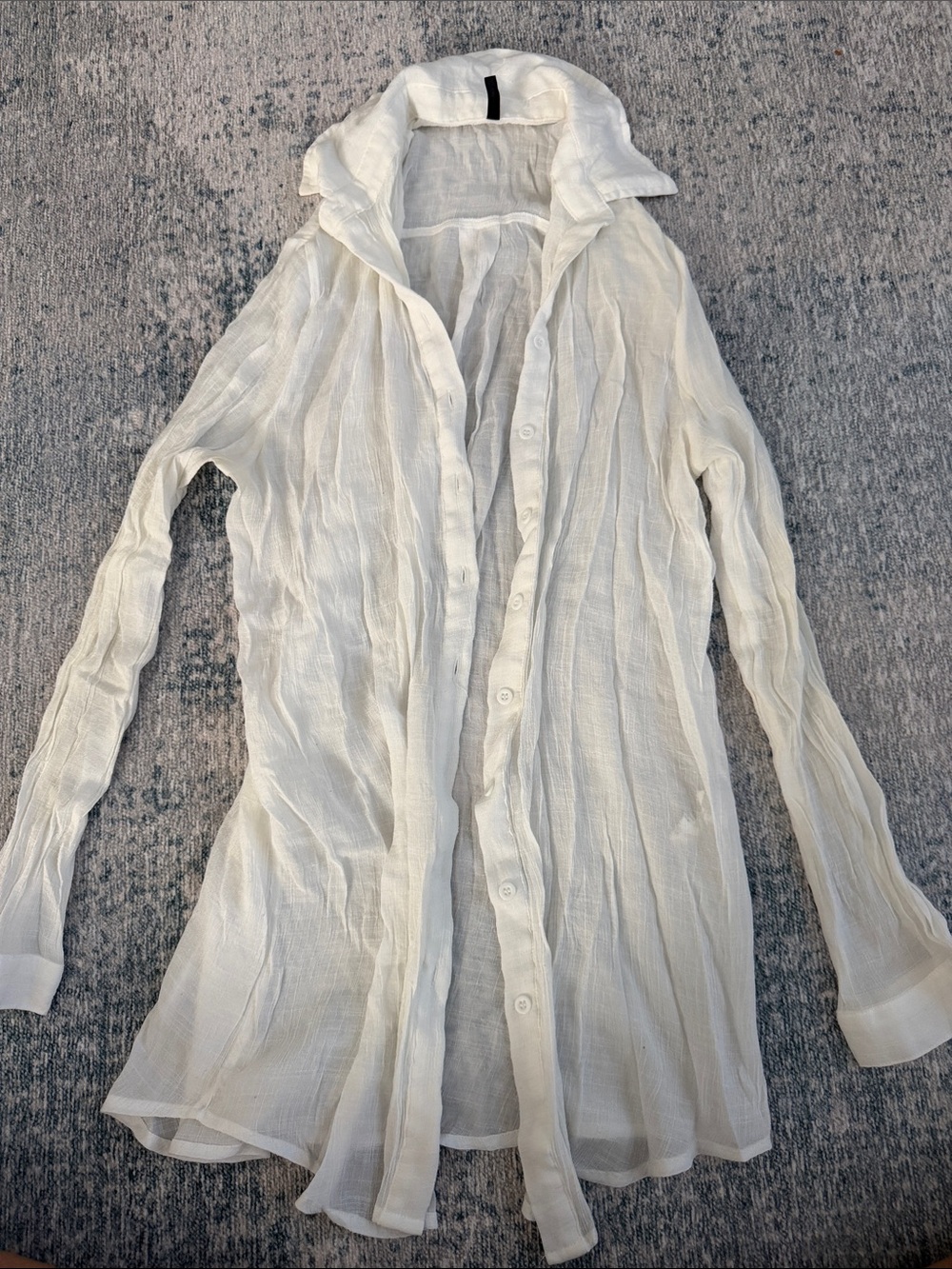 PrettyLittleThing White Linen Look Oversized Beach Shirt